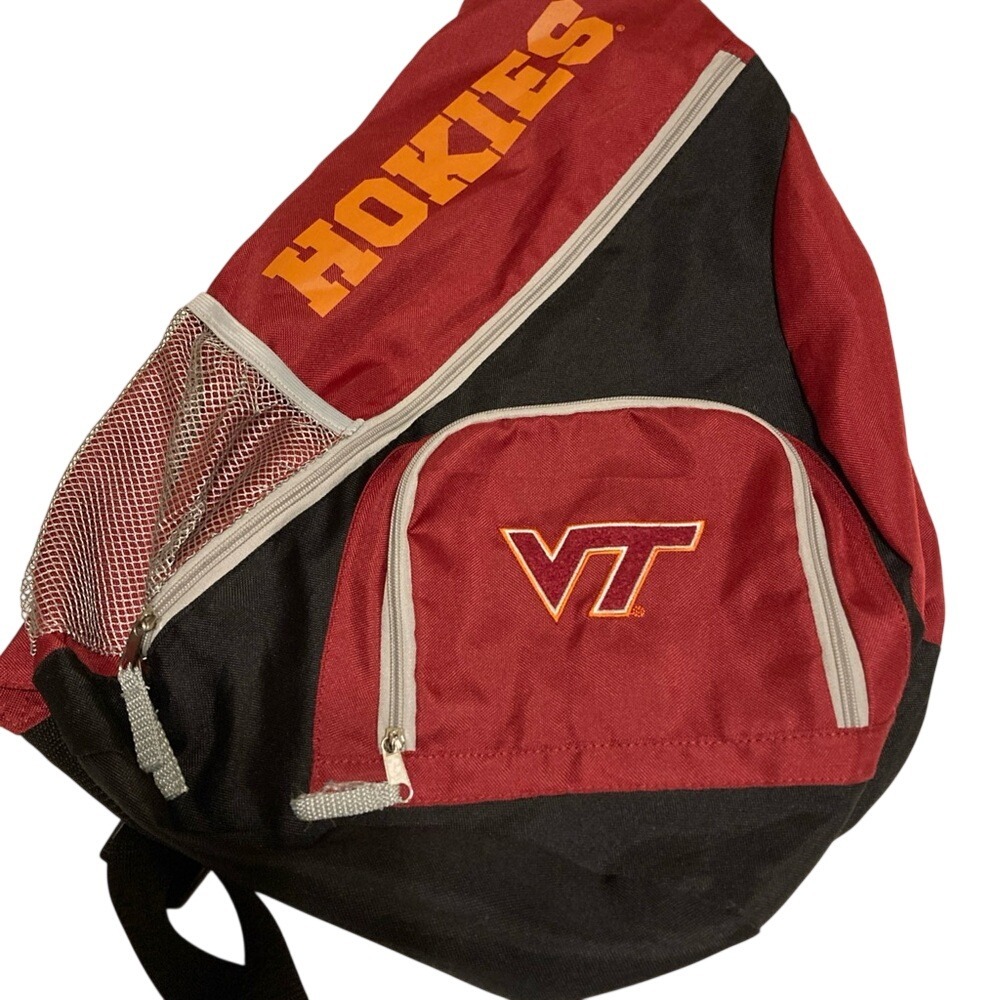 Virginia Tech Hokies Sideswipe Sling Backpack Unisex Lightweight Collegiate